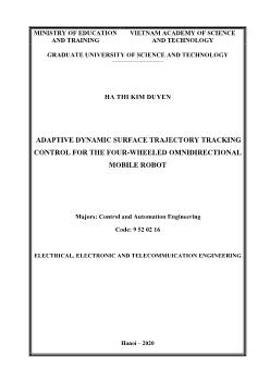 Adaptive dynamic surface trajectory tracking control for the four-Wheeled omnidirectional mobile robot