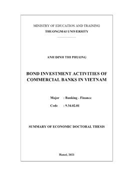 Bond investment activities of commercial banks in Vietnam