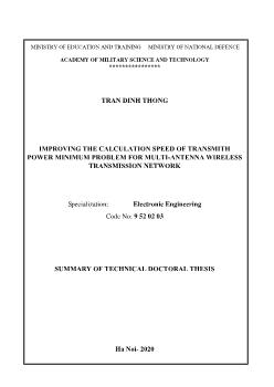 Improving the calculation speed of transmith power minimum problem for multi - Antenna wireless transmission network