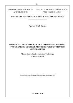 Improving the effect of demand - Side managment programs by control methods for distributed generations