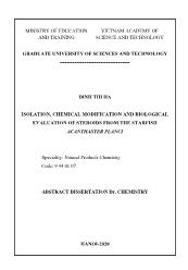 Isolation, chemical modification and biological evaluation of steroids from the starfish acanthaster planci