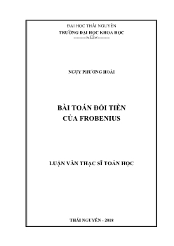 Luận văn Bài toán đổi tiền của frobenius