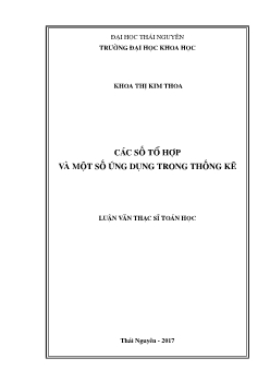 Luận văn Các số tổ hợp và một số ứng dụng trong thống kê