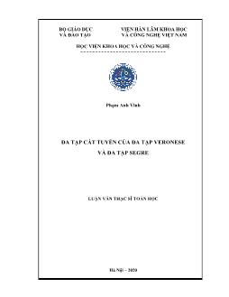 Luận văn Đa tạp cát tuyến của đa tạp veronese và đa tạp segre