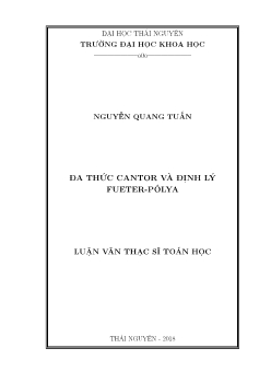 Luận văn Đa thức cantor và định lý fueter - Polya