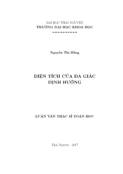 Luận văn Diện tích của đa giác định hướng