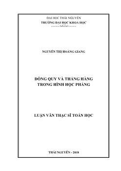 Luận văn Đồng quy và thẳng hàng trong hình học phẳng