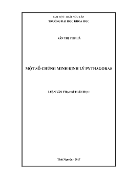 Luận văn Một số chứng minh định lý Pythagoras