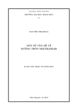 Luận văn Một số vấn đề về đường tròn mixtilinear