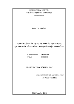 Luận văn Nghiên cứu xây dựng hệ đo các đặc trưng quang dẫn vùng hồng ngoại ở nhiệt độ phòng