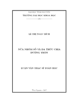 Luận văn Nửa nhóm số và đa thức chia đường tròn