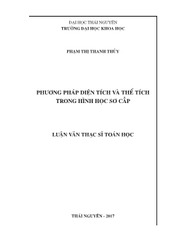 Luận văn Phương pháp diện tích và thể tích trong hình học sơ cấp