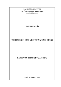 Luận văn Tích ngoài của véc tơ và ứng dụng