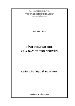 Luận văn Tính chất số học của dãy các số nguyên