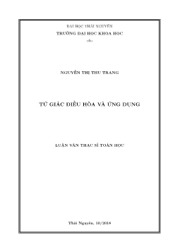 Luận văn Tứ giác điều hòa và ứng dụng