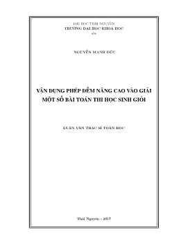 Luận văn Vận dụng phép đếm nâng cao vào giải một số bài toán thi học sinh giỏi