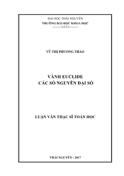 Luận văn Vành euclide các số nguyên đại số