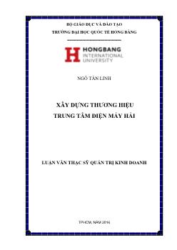 Luận văn Xây dựng thương hiệu trung tâm điện máy hải