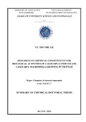 Research on chemical constituents and biological activities of callicarpa candicans and callicarpa macrophylla growing in Vietnam