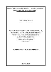 Research on expression of microrna - 21, microrna - 122 plasma in hepatitis B virus - related hepatocellular carcinoma patients