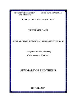 Research on financial stress in Vietnam