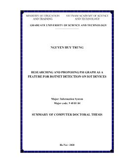 Researching and proposing psi graph as a feature for botnet detection on iot devices