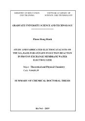 Study and fabricated electrocatalysts on the iro2 basis for oxygen evolution reaction in proton exchange membrane water electrolyzer