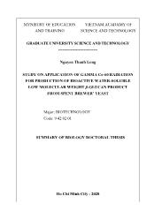 Study on application of gamma Co - 60 radiation for production of bioactive water - soluble low molecular weight β - glucan product from spent brewer’ yeast