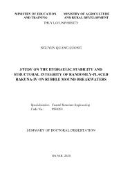 Study on the hydraulic stability and structural integrity of randomly - Placed rakuna - IV on rubble mound breakwaters