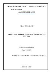 Tax management of e - Commerce activities in Viet Nam