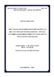 Thực trạng thấm nhiễm chì ở trẻ em sống tại khu vực tiếp giáp nơi khai khoáng – Kết quả can thiệp tại hai điểm nghiên cứu ở Bắc Kạn và Thái Nguyên năm 2016 - 2018