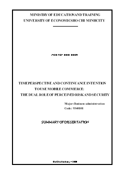 Time perspective and continuance intention to use mobile commerce: The dual role of perceived risk and security