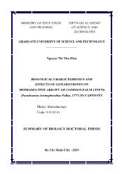 Tóm tắt Luận án Biological characteristics and effects of gonadotropin on reproductive ability of common palm civets (paradoxurus hermaphroditus pallas, 1777) in captivity