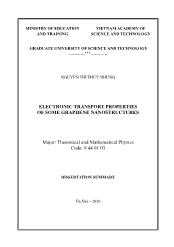 Tóm tắt Luận án Electronic transport properties of some graphene nanostructures