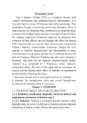 Tóm tắt Luận án Evaluate the hypoglycemic effect and several hypoglycemic mechanisms of Andiabet tablets in experiment