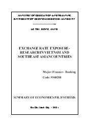 Tóm tắt Luận án Exchange rate exposure - Research in Vietnam and southeast asian countries