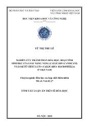 Tóm tắt Luận án Nghiên cứu thành phần hóa học, hoạt tính sinh học của loài nàng nàng (callicarpa candicans) và loài tử châu lá to (callicarpa macrophylla) ở Việt Nam