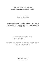 Tóm tắt Luận án Nghiên cứu vô tuyến nhận thức hợp tác cảm nhận phổ trong môi trường pha đinh