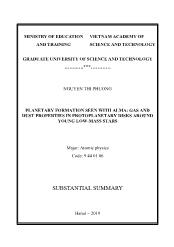 Tóm tắt Luận án Planetary formation seen with alma: Gas and dust properties in protoplanetary disks around young low - Mass stars