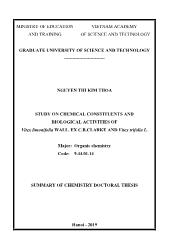 Tóm tắt Luận án Study on chemical constituents and biological activities of vitex limonifolia wall. ex c.b.clarke and vitex trifolia l