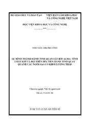 Tóm tắt Luận án Sự hình thành hành tinh quan sát bởi alma: Tính chất khí và bụi trên đĩa tiền hành tinh quay quanh các ngôi sao có khối lượng thấp