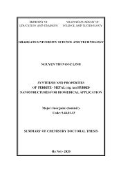 Tóm tắt Luận án Synthesis and properties of ferrite - Metal (Ag, Au) hybrid nanostructures for biomedical application