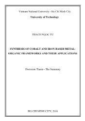 Tóm tắt Luận án Synthesis of cobalt and iron - Based metalorganic frameworks and their applications