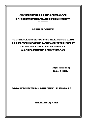 Tóm tắt Luận án The factors affecting strategic management accounting implementation and its the impact on the operating performance of manufacturing firms in Viet Nam