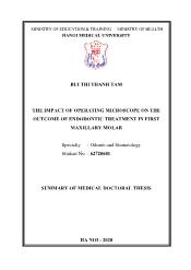 Tóm tắt Luận án The impact of operating microscope on the outcome of endodontic treatment in first maxillary molar