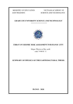 Tóm tắt Luận án Urban on seismic risk assessment for Hanoi city