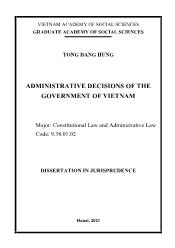Administrative decisions of the government of Vietnam