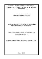 Administrative preventive measures under the Vietnamese law