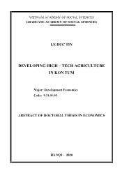 Developing high – tech agriculture in Kon Tum