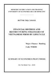 Financial distress and restructuring strategies of Vietnamese firms by lifecycle